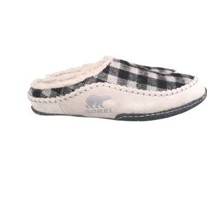 Sorel Grey Black Plaid Loafers Slippers Shoes US10
